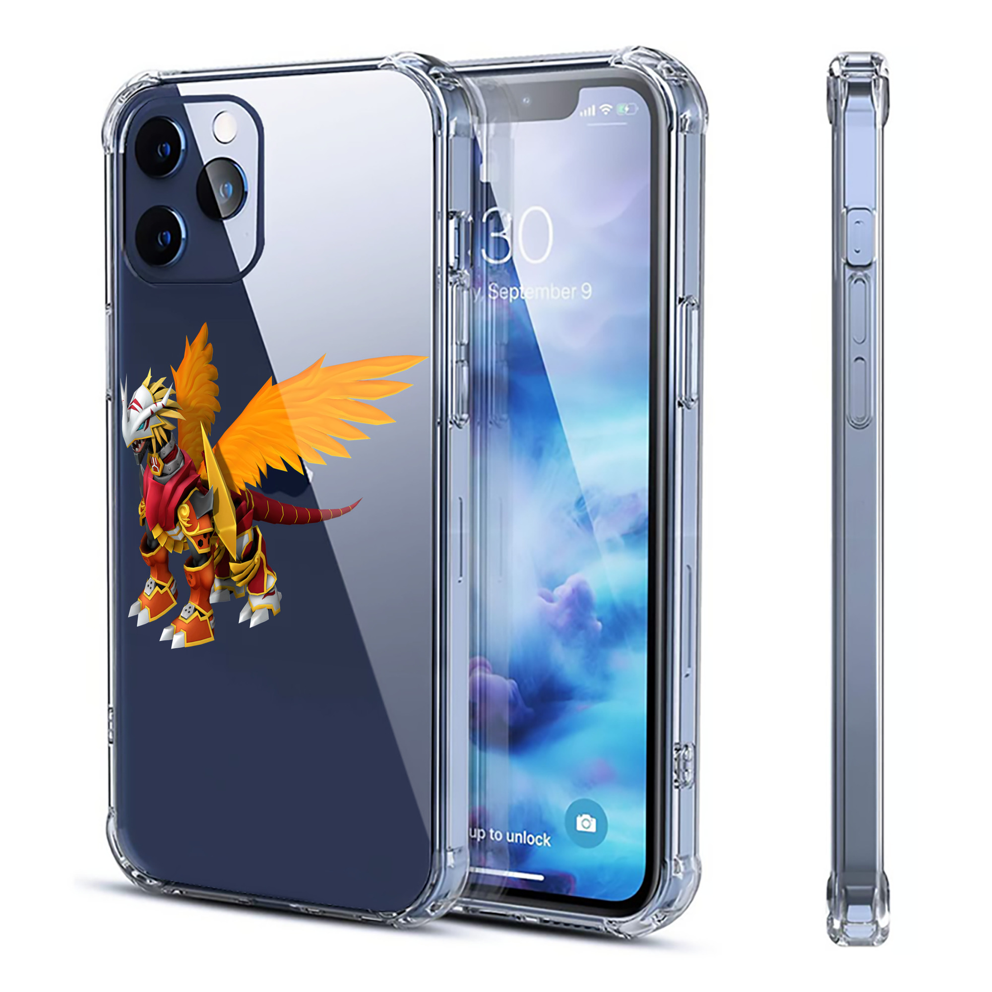 （画像用） Digimon デジタルモンスター/デジモン 【iPhone 12シリーズ対応】透明スマホケース（クリアソフトケース）